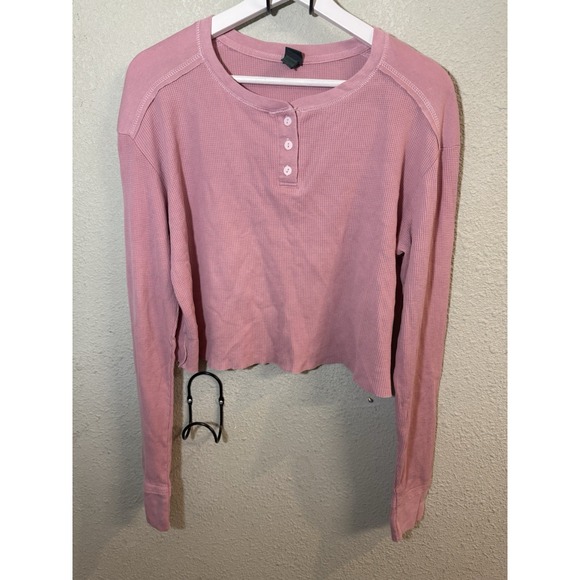 Wild Fable Pink Cropped Sweatshirt Hoodie Women XL - Picture 2 of 3